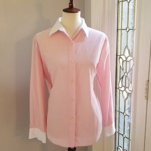 Ralph Lauren pink button down blouse
